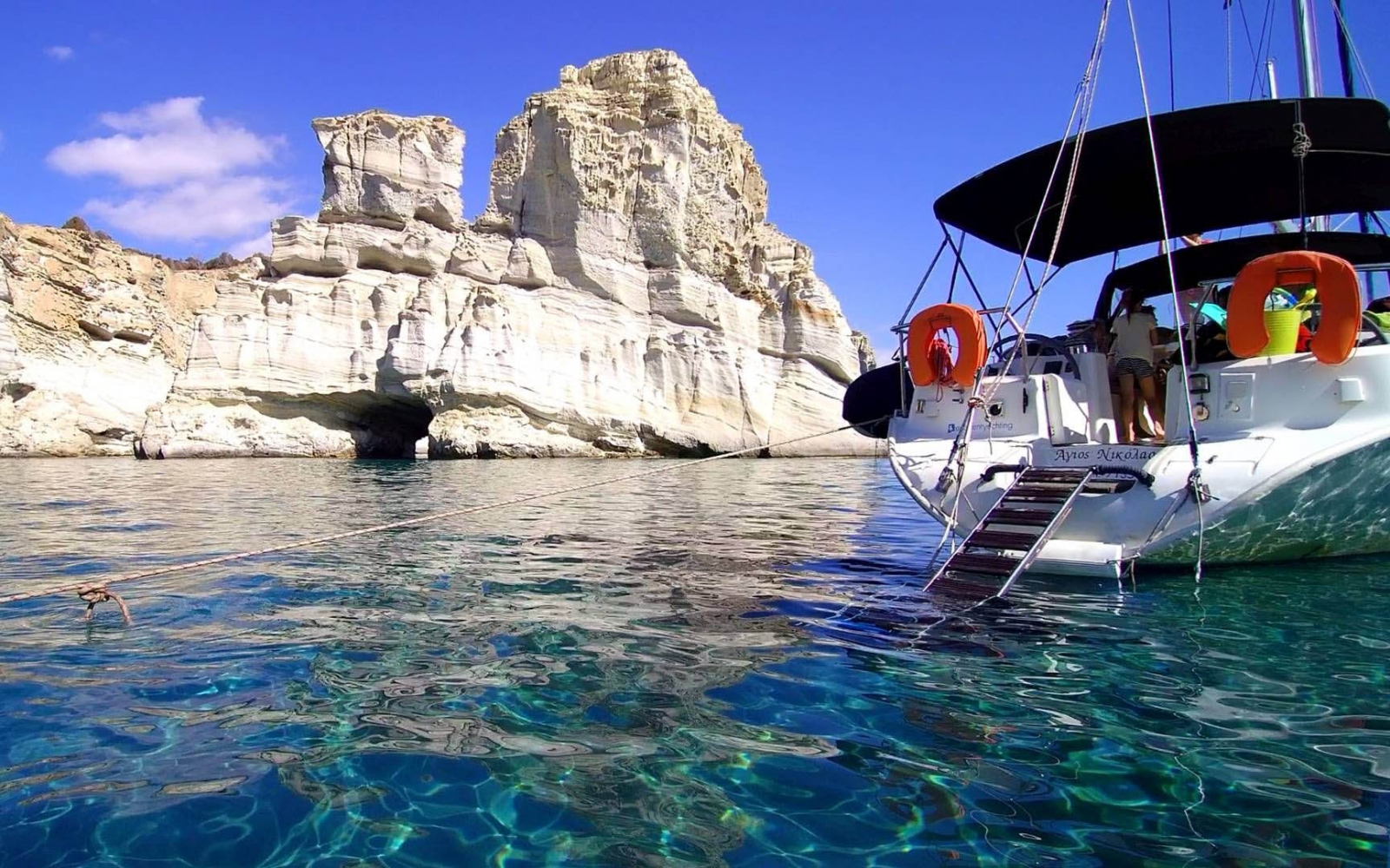 Sailing in Milos